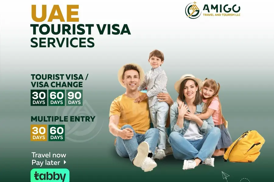 Family preparing for a UAE tourist visa
